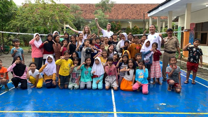 Sports volunteering in Semarang, Indonesia
